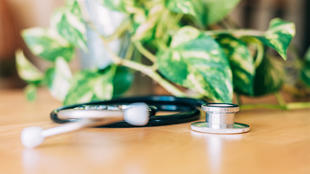 stethoscope on table