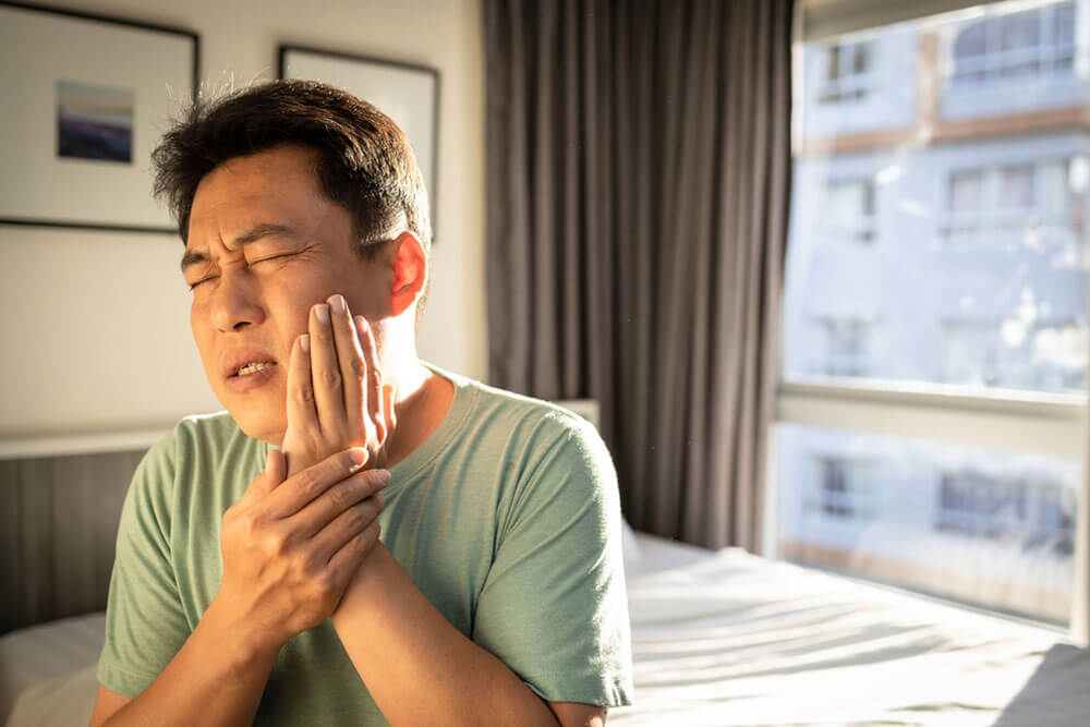 Middle aged man suffering from Gingivitis