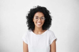 woman smiling