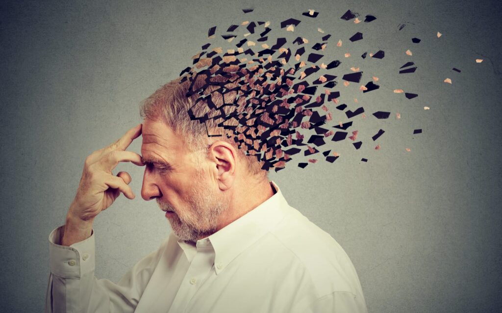 Man's mind fragmenting