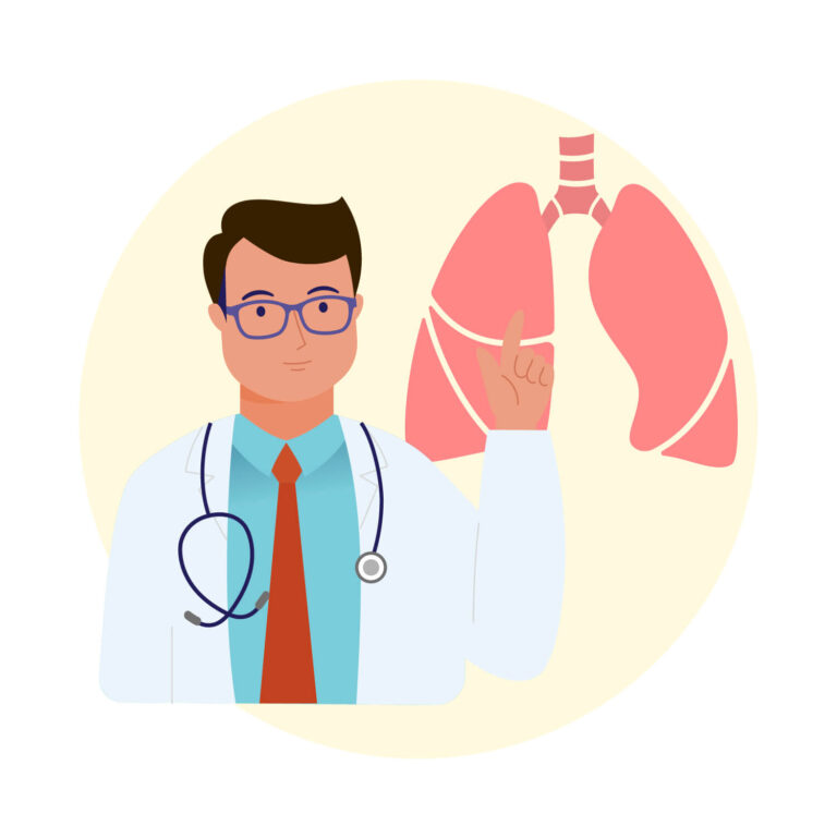 illustration - lung cancer screening and evaluation
