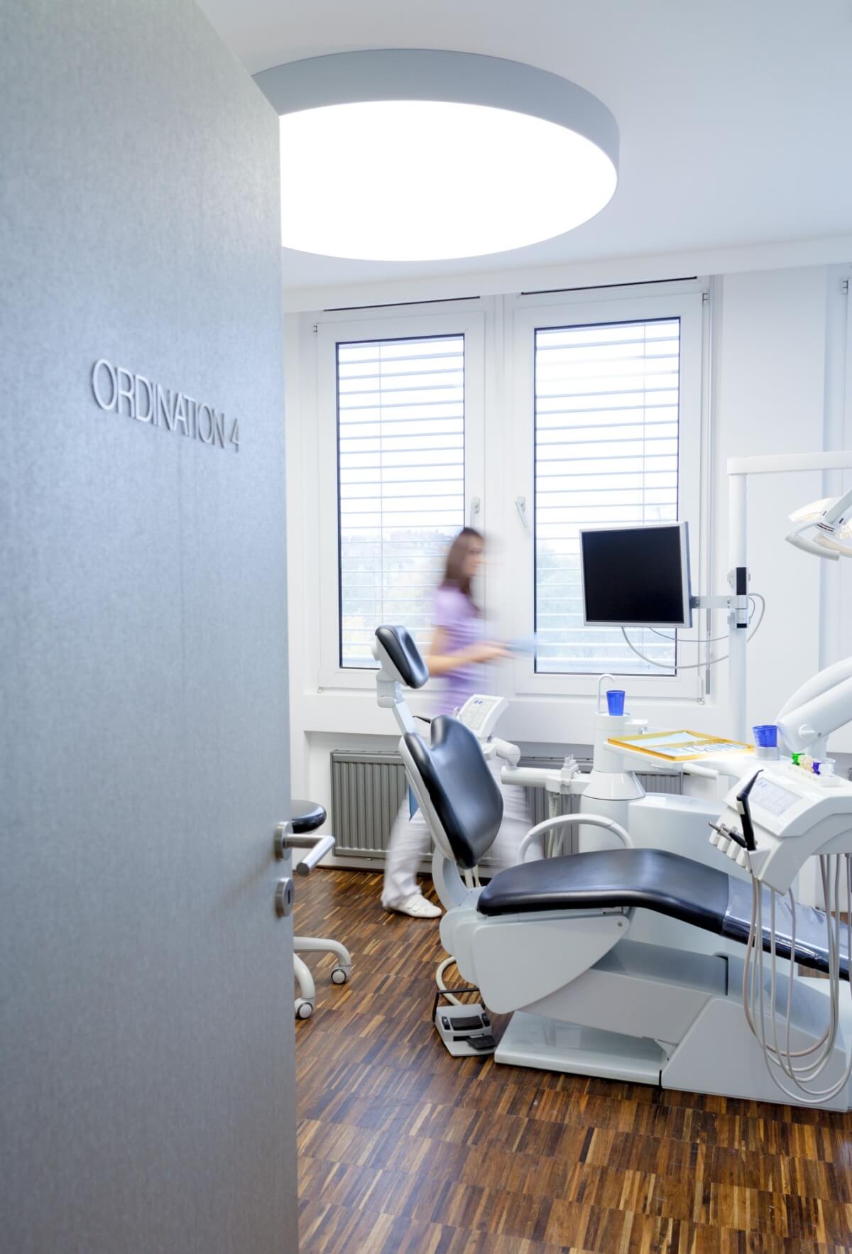 view in a room of Dentistry with Assistant on the background