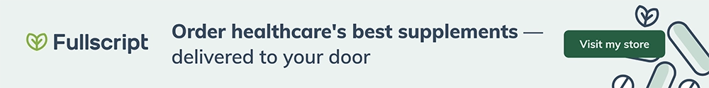 an advertisement for Fullscript, a platform for ordering professional-grade supplements online