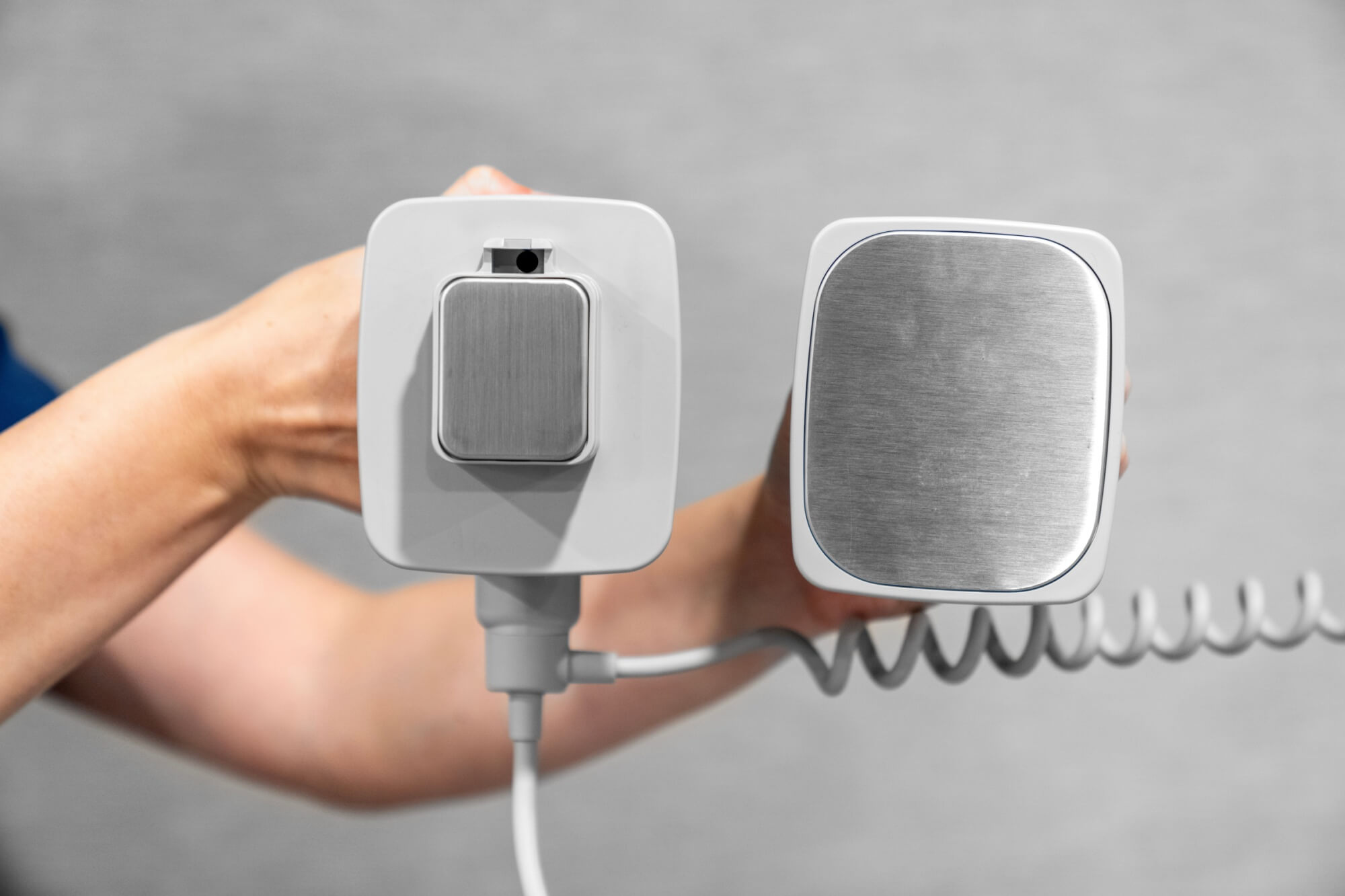 Defibrillator Paddles in Emergency Use.