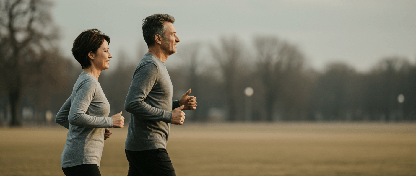 couple running in the park