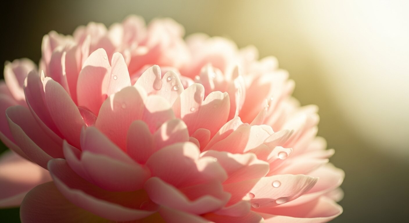 a close-up of a pink Camellia flower