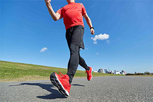 athletic man running