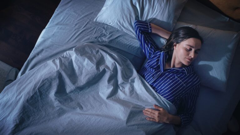 Beautiful Young Woman Sleeping Cozily