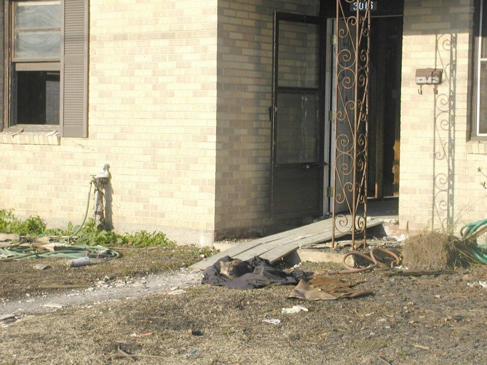 residential house damaged by hurricane katrina