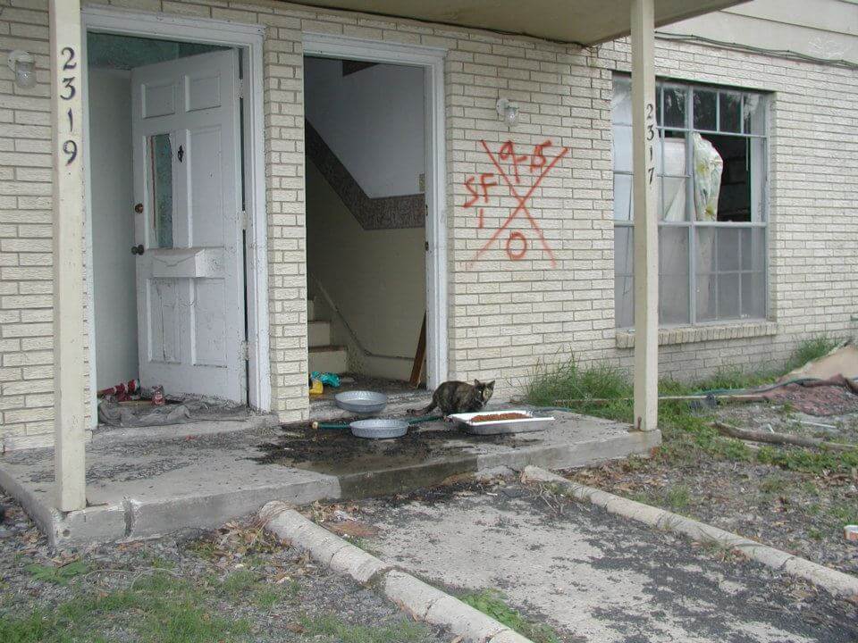 residential house damaged by hurricane katrina