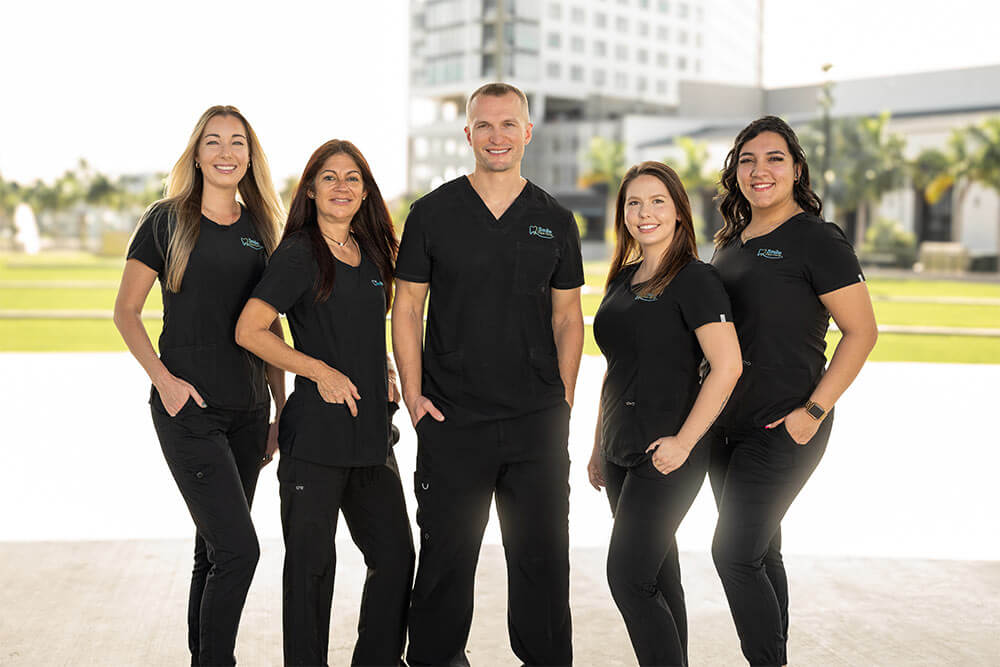 Dr. Klamut and Dental Assistants