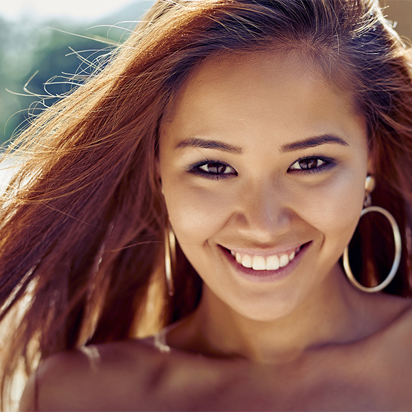 beautiful girl smiling