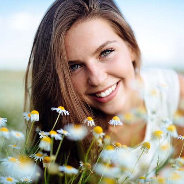 Beautiful woman smiling