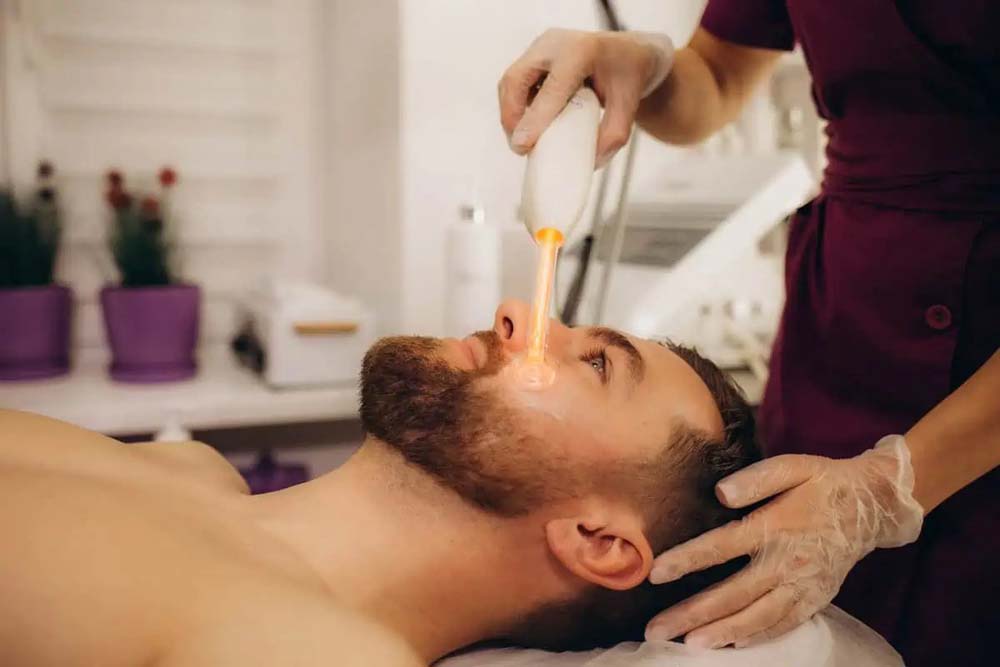 Man getting Collagen Stimulating Injections