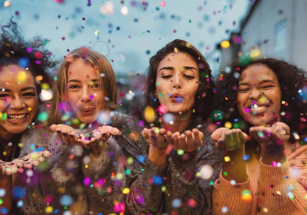 Women partying